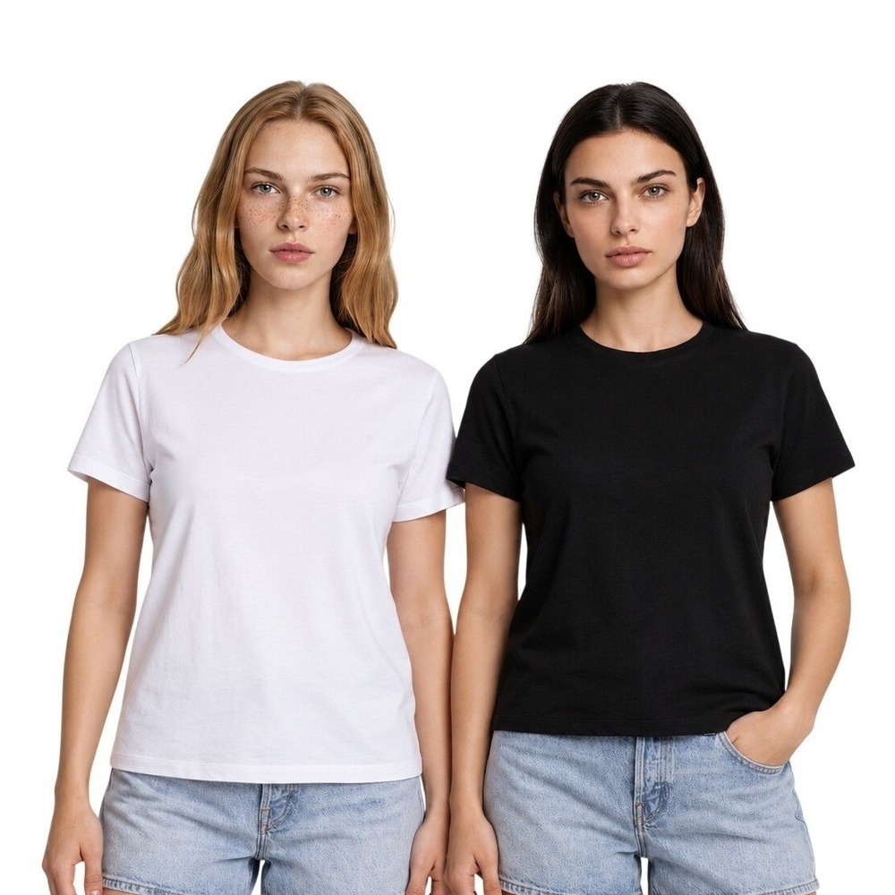 J.McLaughlin Top Shirt Bundle of 2 Women's Size Large Solid Navy White Cotton